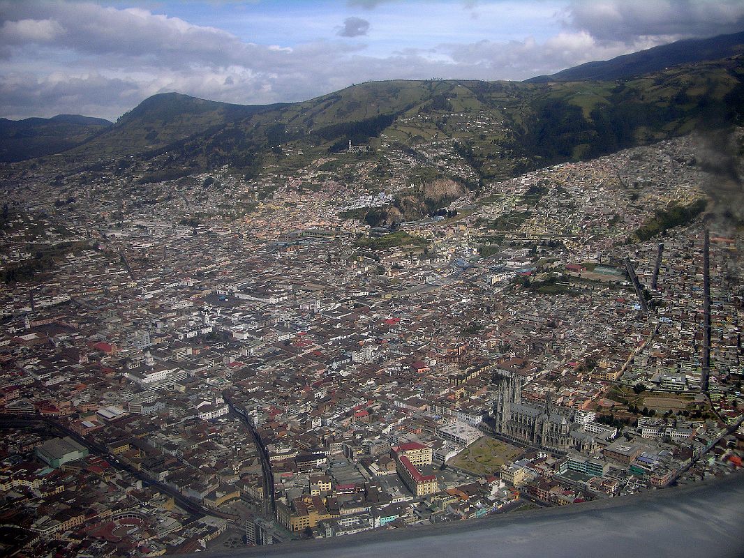 Ecuador Quito 01-01 Old Quito From Airplane